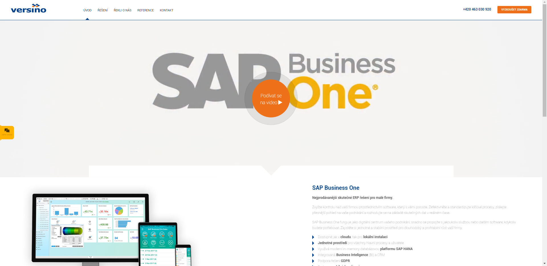 Podpora prodeje SAP Business One